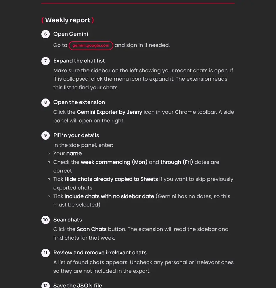 Gemini Exporter Chrome Extension for Wonder, image 1 of 3